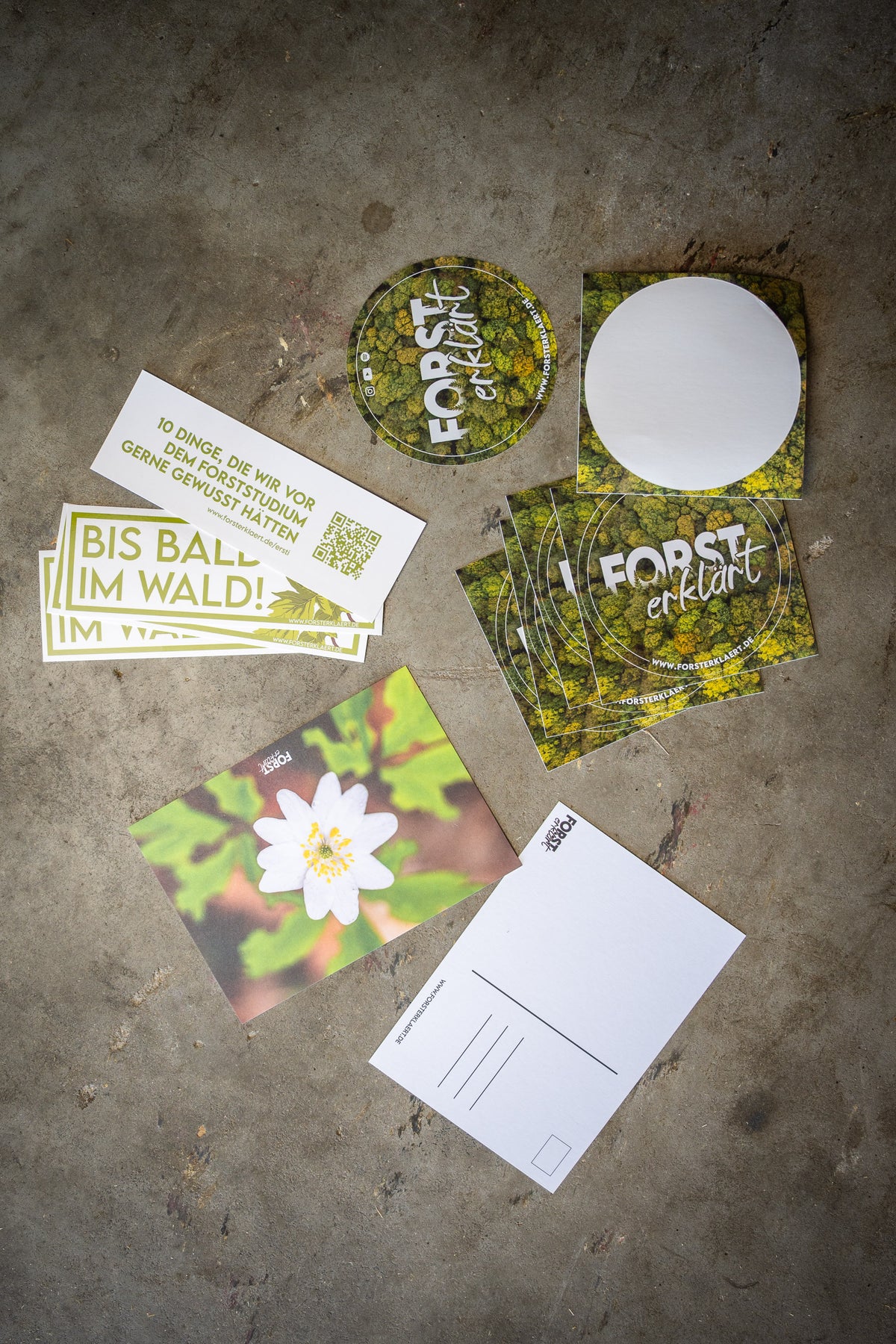 Sticker und Postkarten Set