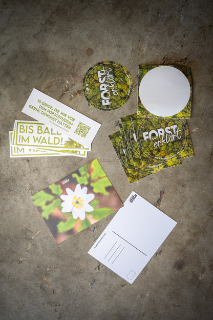 Sticker und Postkarten Set
